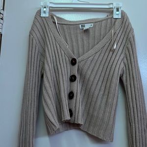 RSQ beige ribbed CARDIGAN XS